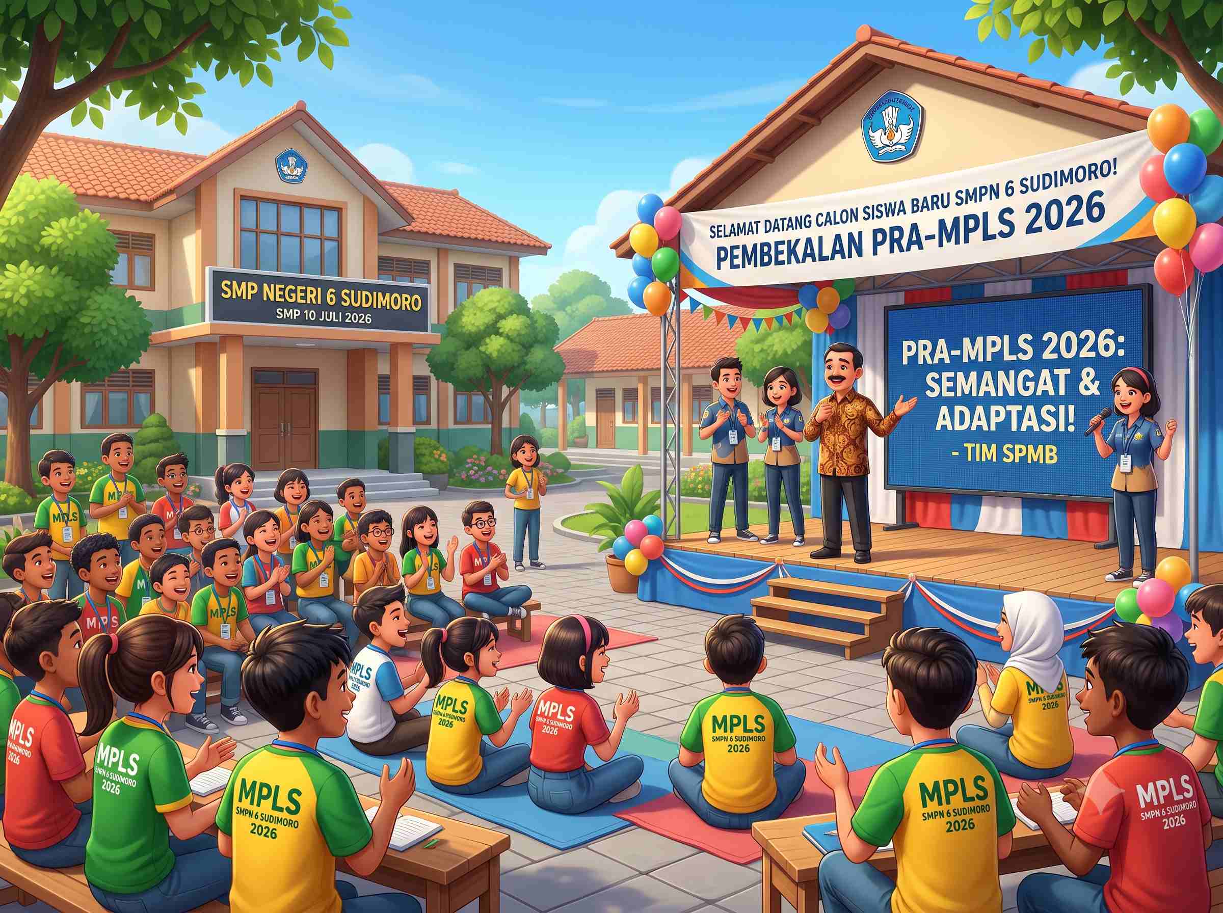 Sambut Generasi Baru, SMP Negeri 6 Sudimoro Gelar Pembekalan Pra-MPLS Bersama Tim SPMB TA. 2026/2027